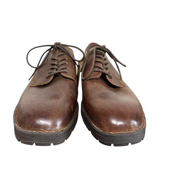 Born Men’s Brown Leather Casual Lace Up Oxford Shoes Comfortable H56941 Size 13M - Picture 4 of 13